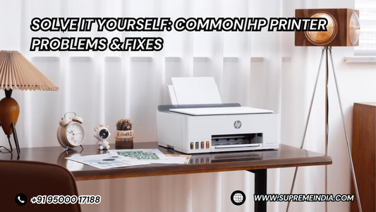 Solve it yourself guide showing common HP printer problems and easy troubleshooting fixes for home and office users