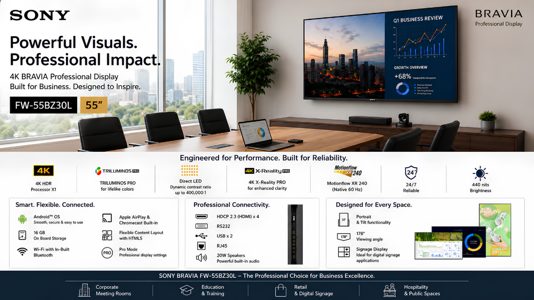 What Makes Sony BRAVIA FW-55BZ30L Professional Display a Business Game-Changer?