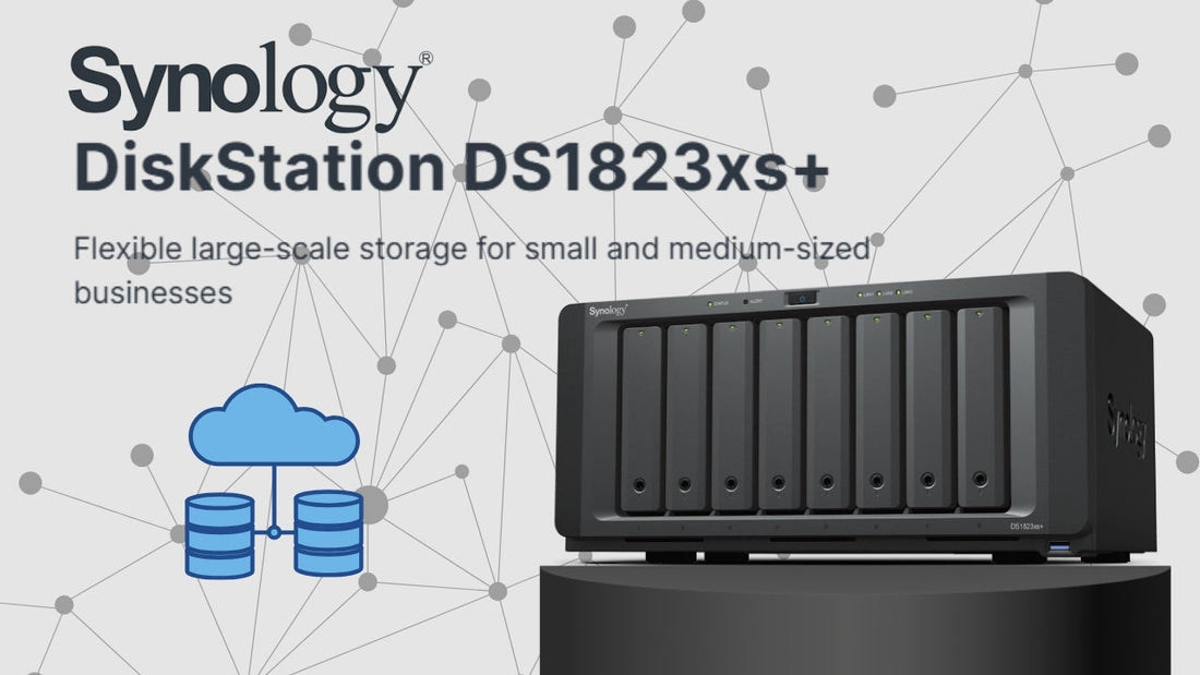 Synology DS1823xs+ 8-bay NAS for SMBs – scalable storage, virtualization, backup, and private cloud from Supreme Computers, dealer in Chennai.