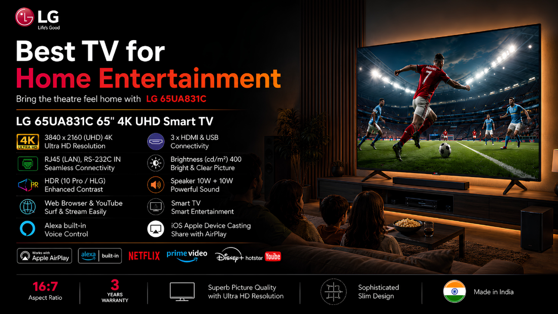 LG 65UA831C 65-inch 4K UHD Smart TV, Supreme Computers LG Dealer in Chennai.
