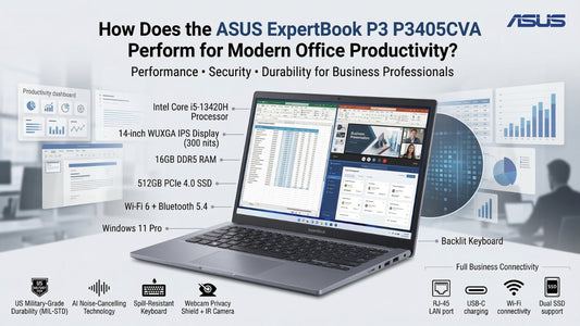 ASUS ExpertBook P3 P3405CVA business laptop with Intel Core i5 processor and WUXGA display for office productivity