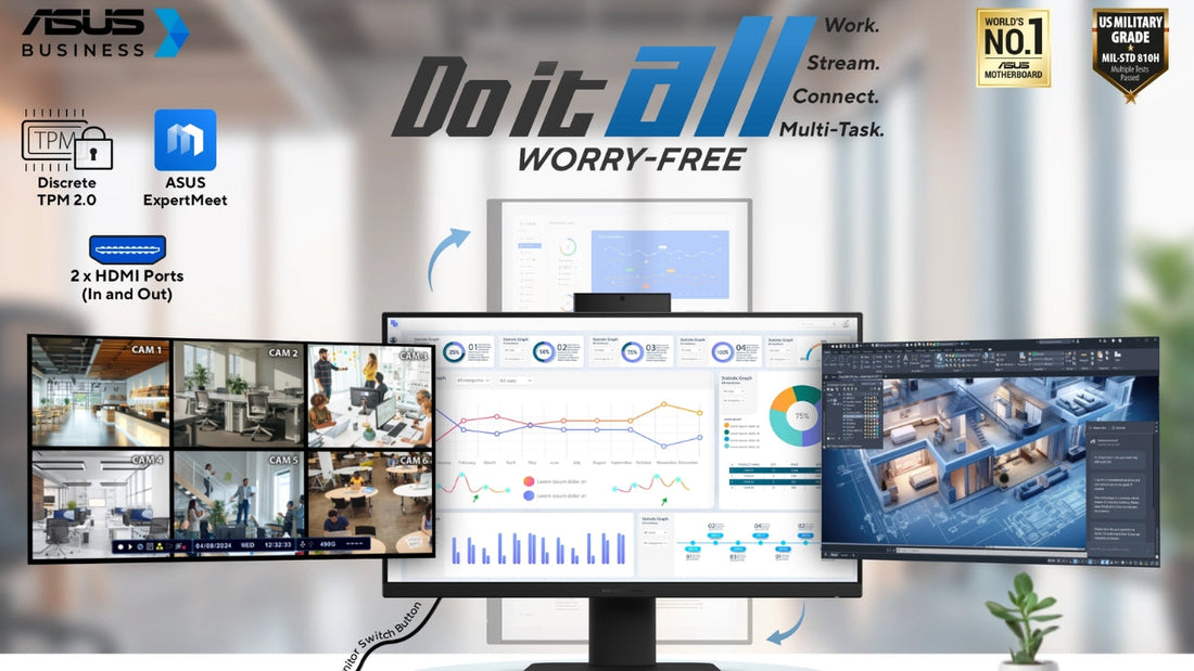 ASUS ExpertCenter P400 Series All-in-One business PC with 27-inch Full HD IPS display for offices in Chennai