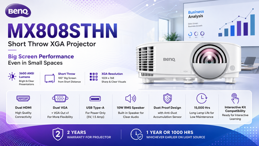 BenQ MX808STHN Short Throw XGA Projector , Benq Dealer in Chennai, Supreme Computers