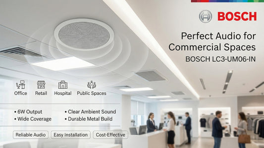 Bosch LC3-UM06-IN ceiling speaker for commercial spaces with clear ambient sound and wide coverage