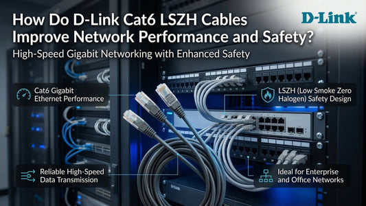 D-Link Cat6 LSZH Ethernet cable for high-speed Gigabit networking with low smoke zero halogen safety design used in enterprise network infrastructure