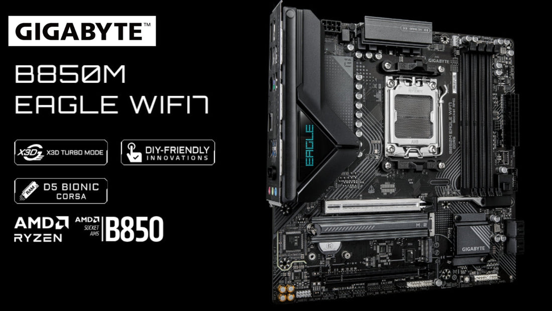 Gigabyte B850M Eagle WiFi7 AM5 motherboard with DDR5, PCIe 5.0 and Wi-Fi 7 for Ryzen PCs in Chennai and Tamil Nadu