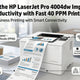 HP LaserJet Pro 4004dw high-speed business laser printer with 40 PPM printing, duplex capability, Wi-Fi and network connectivity for office productivity