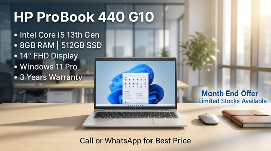 HP ProBook 440 G10 business laptop with Intel Core i5 13th Gen, 8GB RAM and 512GB SSD available in Chennai from Supreme Computers