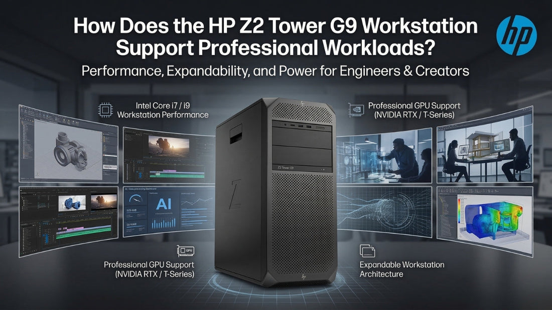 HP Z2 Tower G9 Workstation for professional workloads with Intel processor and NVIDIA RTX graphics available from dealer in Chennai, Tamil Nadu