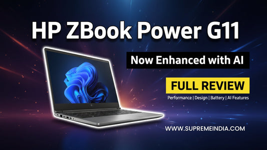 HP ZBook Power G11 AI mobile workstation laptop with Intel Core Ultra processor and NVIDIA RTX graphics available at Supreme Computers Chennai