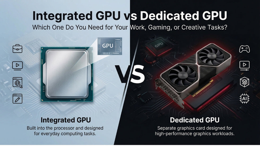 Integrated GPU vs Dedicated GPU performance comparison for gaming, laptops, and workstation computing