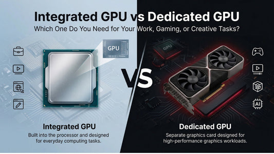 Integrated GPU vs Dedicated GPU performance comparison for gaming, laptops, and workstation computing