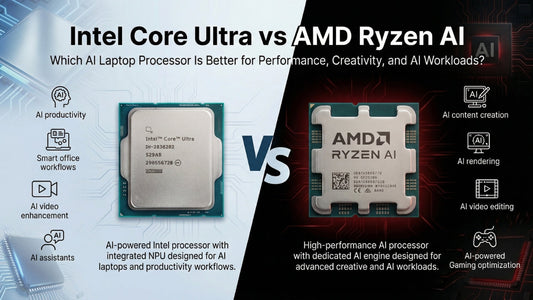 Intel Core Ultra vs AMD Ryzen AI laptop processor comparison for performance, AI workloads, and creativity in 2026 available in Chennai Tamil Nadu