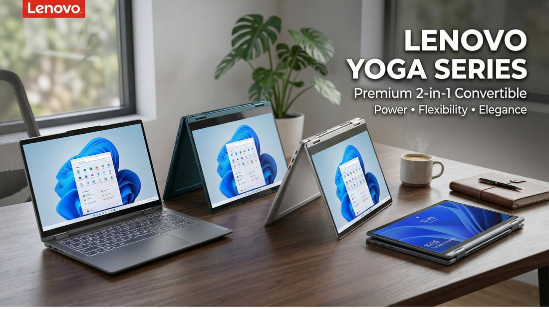 Lenovo Yoga Series 2-in-1 convertible laptop with OLED display and Intel Core Ultra processor available at Supreme Computers Chennai Tamil Nadu