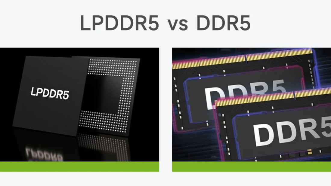 LPDDR5 vs DDR5 RAM comparison chart showing performance, efficiency, and speed differences – Supreme Computers Chennai
