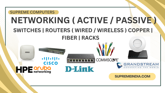 Active and passive networking solutions dealer in Chennai offering switches, routers, fiber optic cabling and network racks in Tamil Nadu.