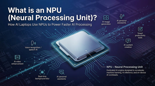 Neural Processing Unit (NPU) architecture diagram explaining how AI laptops use NPUs for faster AI processing and machine learning tasks