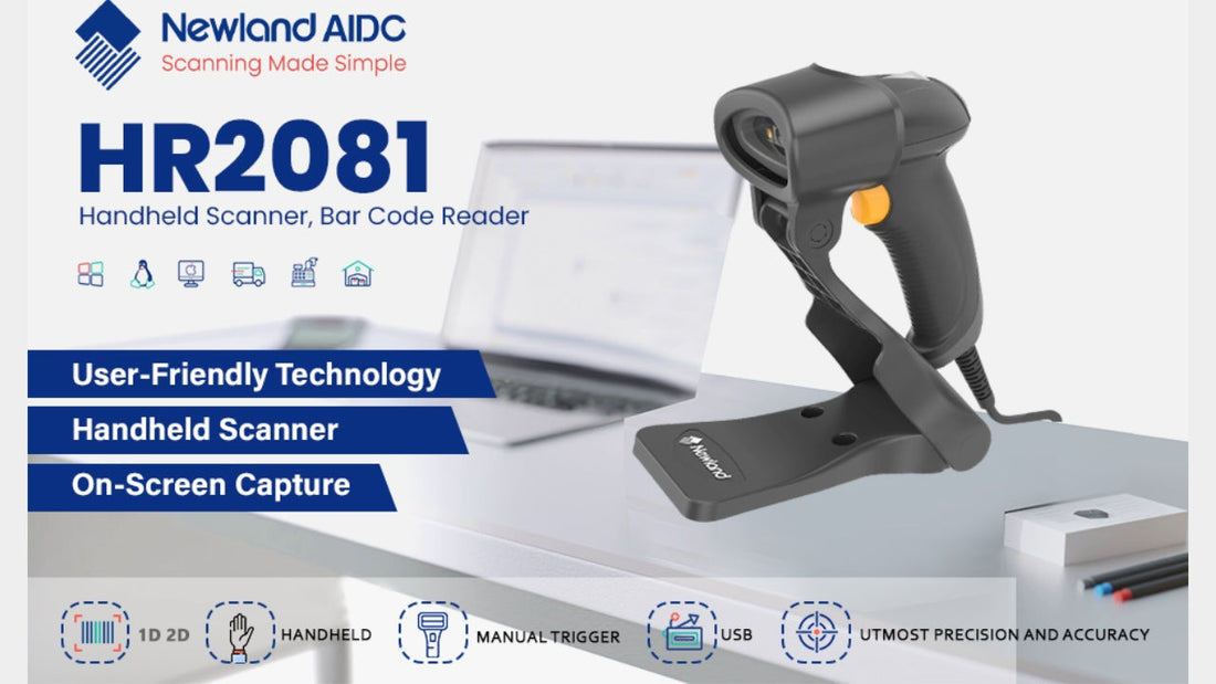 Newland HR2081 1D/2D Handheld Barcode Scanner with On-Screen Mobile QR Capture – Available at Supreme Computers, Authorized Newland Dealer in Chennai