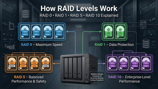 RAID 0 vs RAID 1 vs RAID 5 vs RAID 10 explained with NAS storage performance and data protection comparison