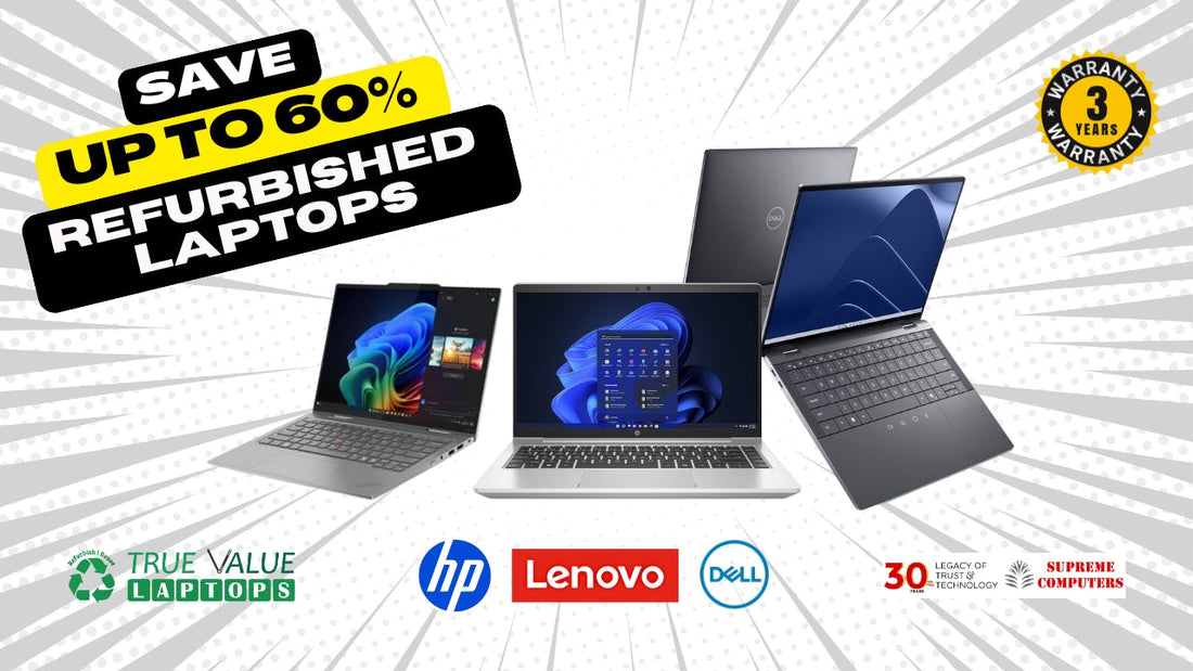 Refurbished HP, Dell, Lenovo laptops at Supreme Computers Chennai – Certified with 3 Years Warranty