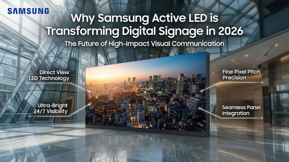 Samsung Active LED digital signage display for business use in Chennai Tamil Nadu with seamless high brightness LED video wall