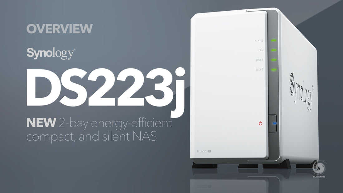 Synology DS223j 2-Bay NAS for home and small business backup, energy-efficient and silent storage solution available from Supreme Computers dealer in Chennai Tamil Nadu.
