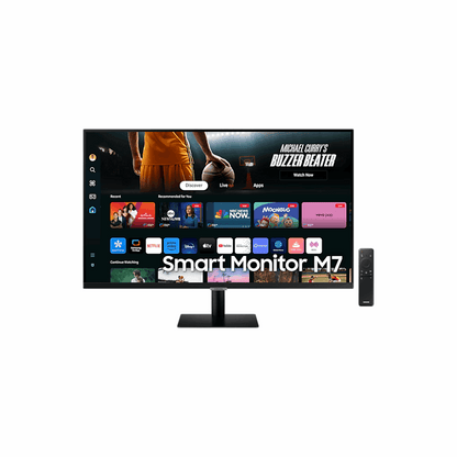 Samsung LS27DM501EWXXL (M5) – 27" FHD VA Smart Monitor, White, HDMI/USB, HDR10, WiFi & BT, Dex & AirPlay, Speakers, 3 Year Warranty - Front View