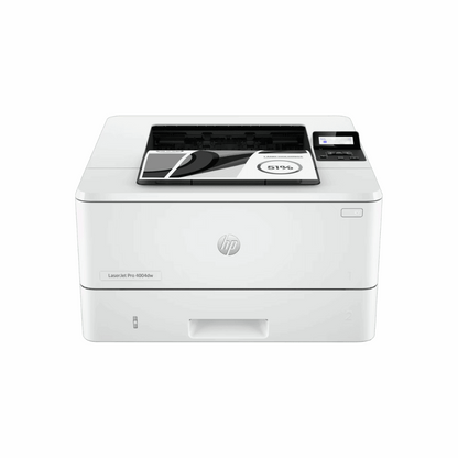 HP LaserJet Pro 4004dw (2Z615A) – Business Monochrome Laser Printer, 40 PPM, Duplex, Network & Wi-Fi, 3 Year Warranty - Front View
