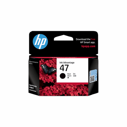 HP 47 6ZD21AA – Black Ink Advantage Cartridge, 1300 Pages - Front View