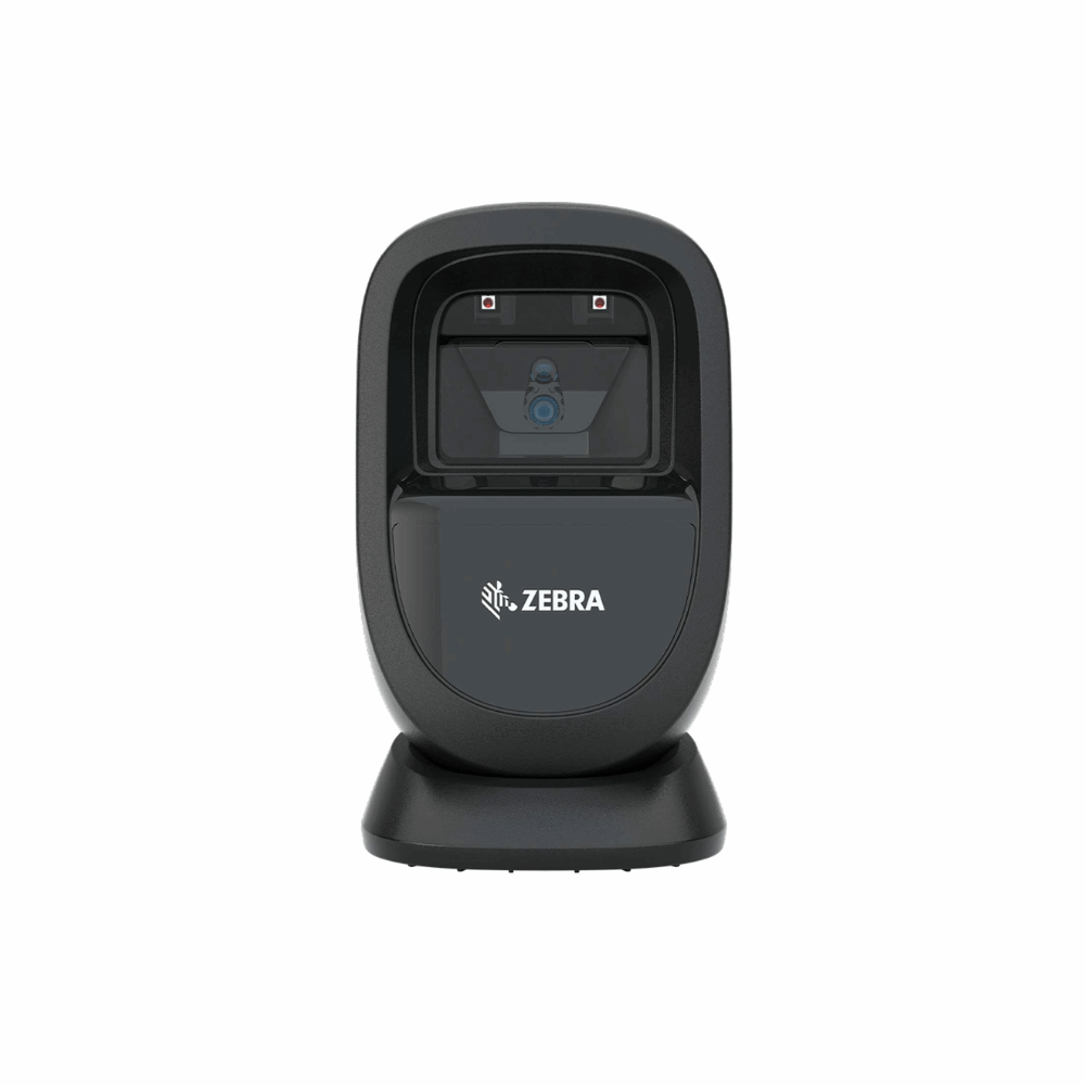 Zebra DS9308-SR4U2100AZY – 2D Tabletop Barcode Scanner, Black USB Kit, 3 Years Warranty - Front View