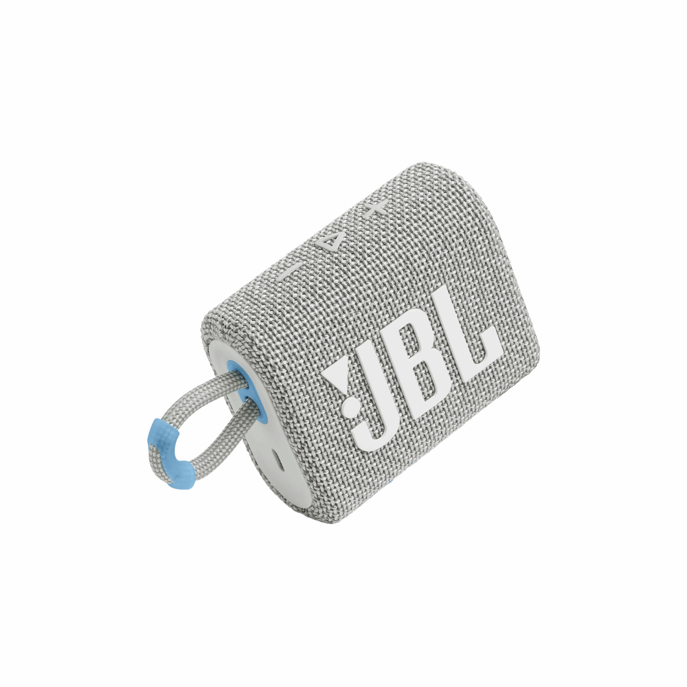 JBL GO3 ECO Portable Bluetooth Speaker (White)
