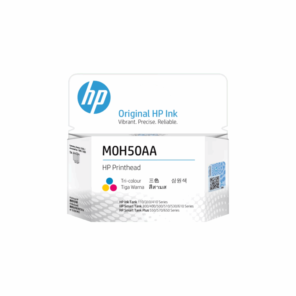 HP M0H50AA Tri-color GT Printhead – Up to 8000 Pages, For HP DeskJet Ink Tank - Front View