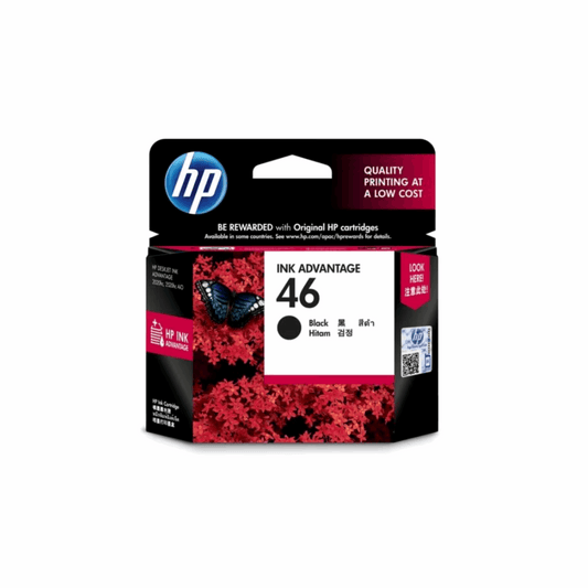 HP 46 CZ637AA – Black Ink Advantage Cartridge, 1500 Pages - Front View