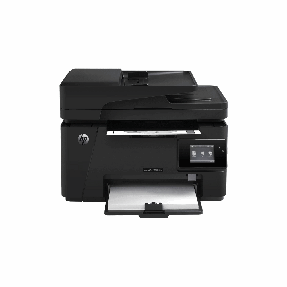 HP LaserJet Pro MFP M128fw (CZ186A) – All-in-One Monochrome Laser Printer with Fax, Wireless, ADF, Network, Legal Size Support, 3 Year Warranty - Front View