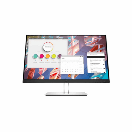 HP 23.8" 524PF Monitor 9D9L6UT – FHD IPS, 1920x1080, DP/HDMI/USB-A/USB-B, Height/Tilt/Pivot/Swivel Adjustable - Front View