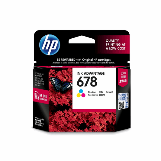 HP 678 Black Ink Cartridge CZ107AA – For HP DeskJet Printers - Front View