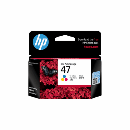 HP 6ZD61AA 47 Tri-color Ink Advantage Cartridge – 700 Pages - Front View