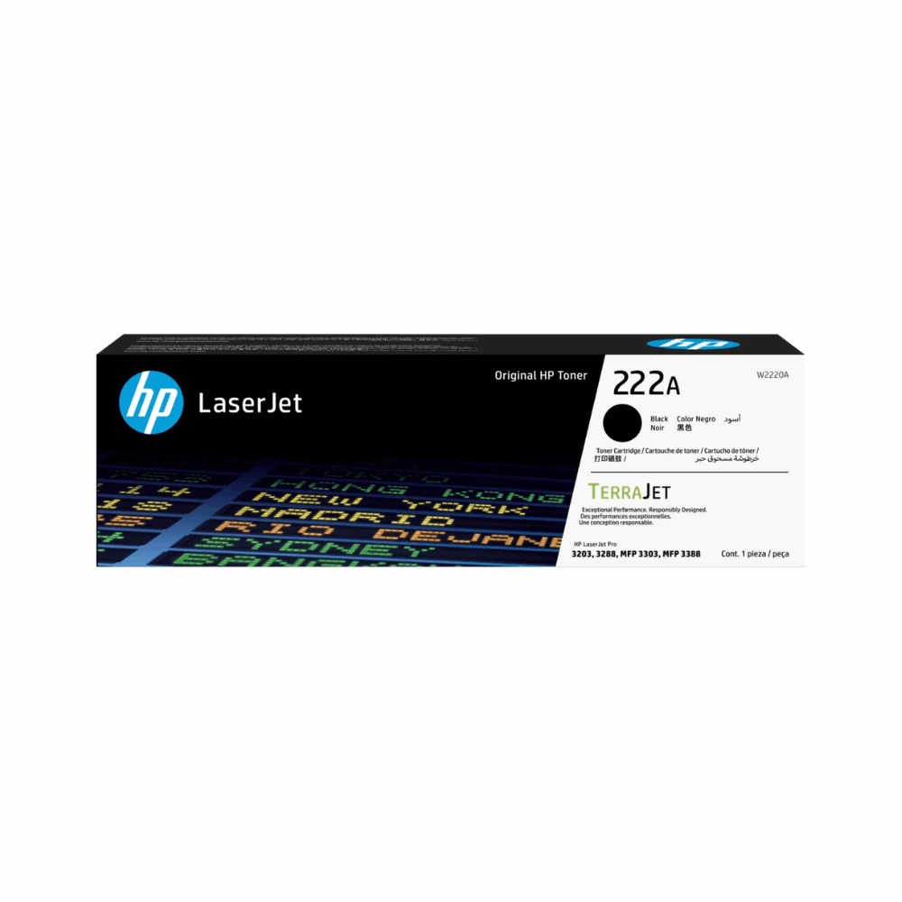 HP 222A Black LaserJet Toner Cartridge W2220A – 1300 Pages – Supreme Computers