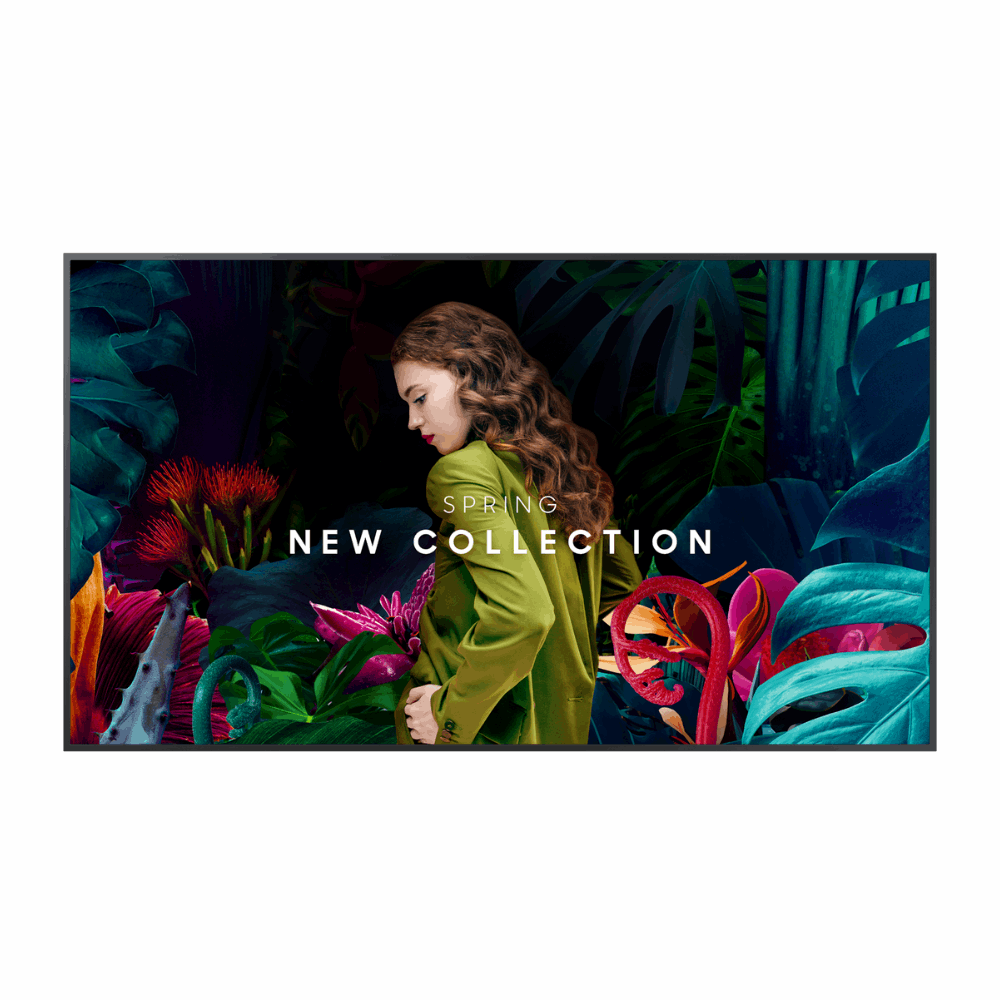 Samsung 55" QB55C-N Crystal UHD signage display – 16/7 operation, 3840x2160, non-WiFi and non-Bluetooth