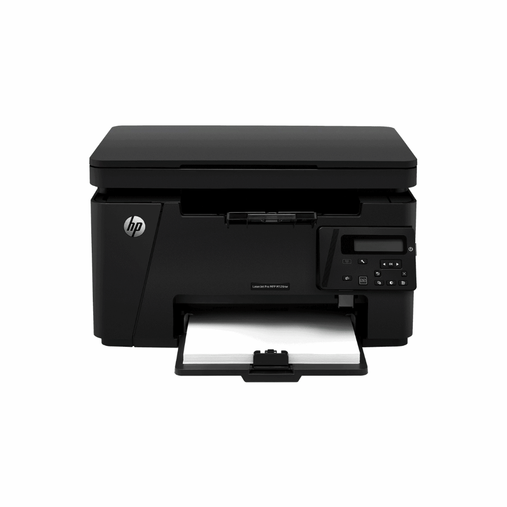 HP LaserJet Pro MFP M126nw (CZ175A) – All-in-One Monochrome Laser Printer, Print/Scan/Copy, Network & Wireless, 88A Toner, 1 Year Warranty - Front View