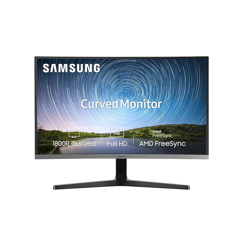 Samsung LC27R500FHWXXL – 27" FHD VA Curved 1800R, VGA & HDMI, 178° Viewing Angle, 60Hz, 3-Side Borderless, Wall Mountable, 3 Year Warranty - Front View