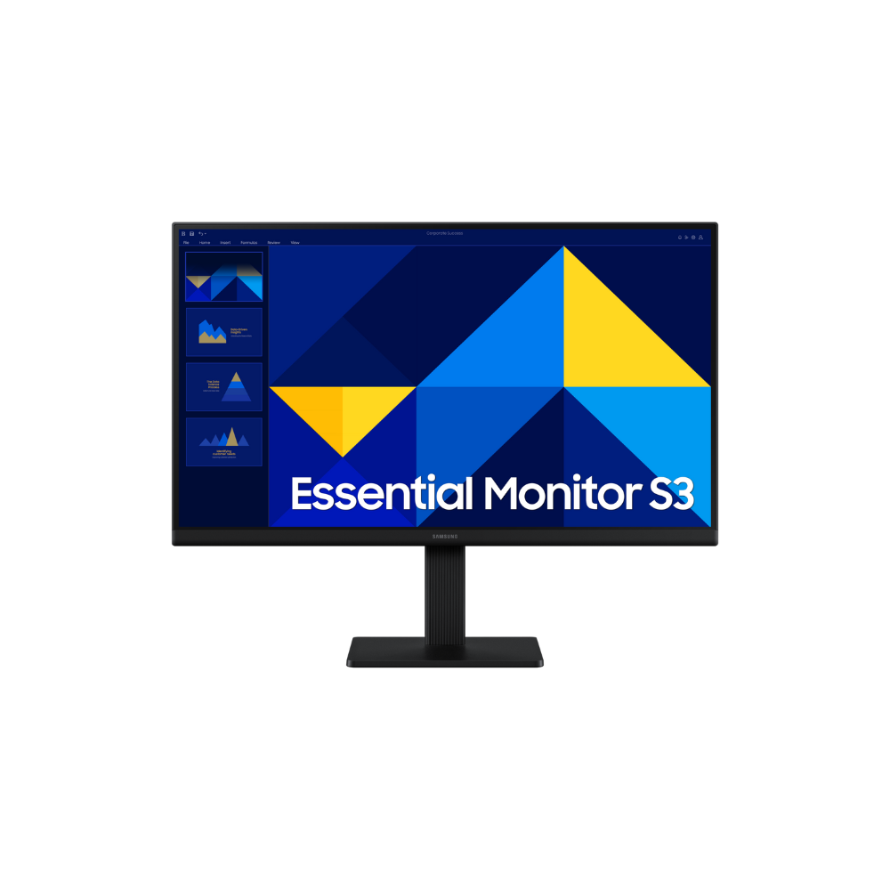Samsung LS24F320GAWXXL (S3) – 24" FHD IPS, HDMI x2, 178° Viewing Angle, 120Hz, 3-Side Borderless, Wall Mountable, 3 Year Warranty - Front View