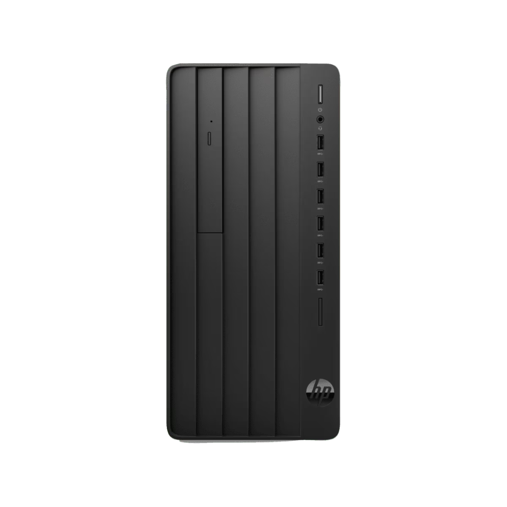Black HP Pro Tower 240  desktop computer tower on a white background