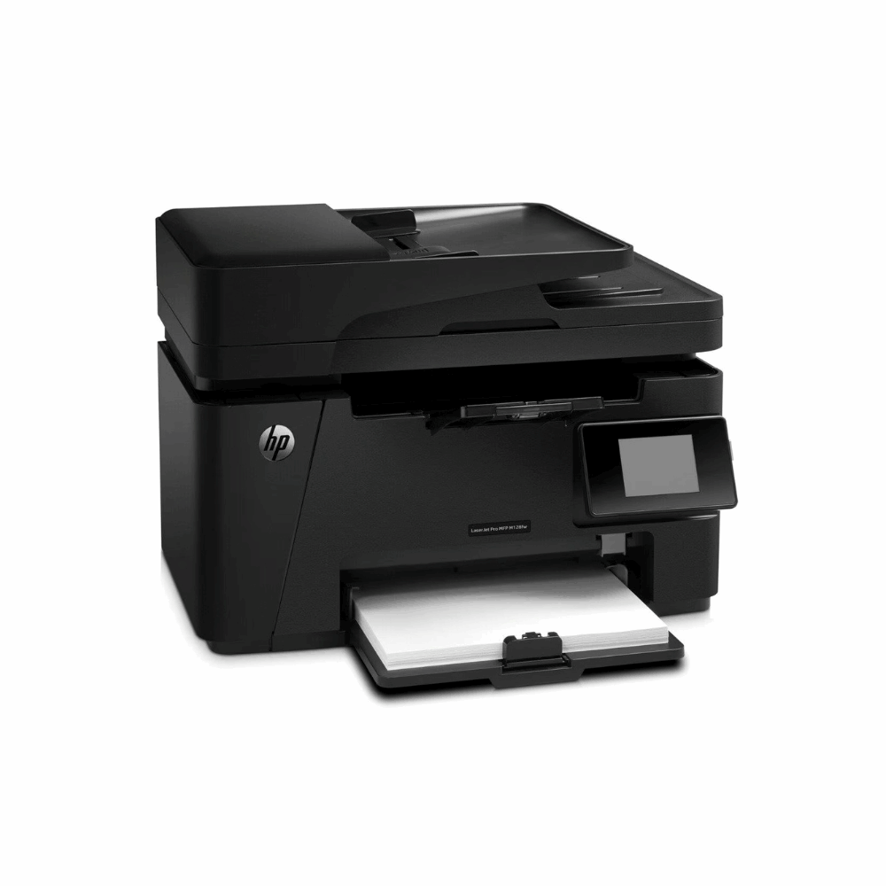HP LaserJet Pro MFP M128fw (CZ186A) – All-in-One Monochrome Laser Printer with Fax, Wireless, ADF, Network, Legal Size Support, 3 Year Warranty - Side View