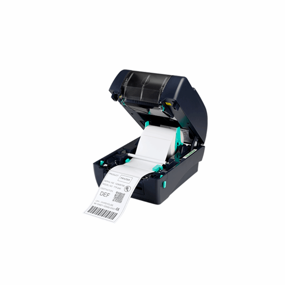 TSC TE244 Pro – Thermal Transfer Label Printer, 4", 203 dpi, 200MHz 32-bit RISC, 8MB SDRAM, 4MB Flash, 300m Ribbon, USB 2.0, RS232 - Open View