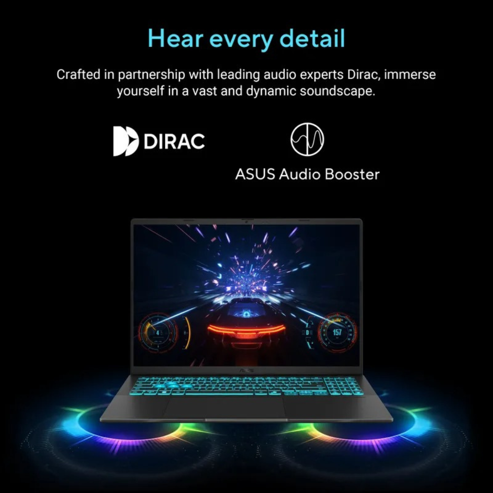 ASUS Gaming V16 V3607VU-RP550WS – Intel Core 5 / RTX 4050 6GB / 16GB DDR5 / 512GB SSD / 16" WUXGA / Win 11 Home / Black