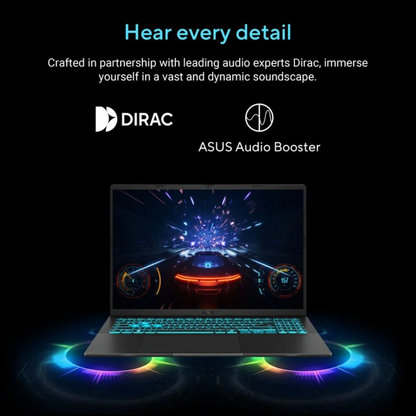 ASUS Gaming V16 V3607VU-RP550WS – Intel Core 5 / RTX 4050 6GB / 16GB DDR5 / 512GB SSD / 16" WUXGA / Win 11 Home / Black