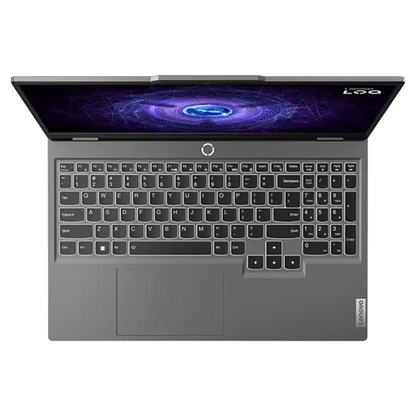 Lenovo LOQ Gaming Laptop 83GS00PJIN – Intel Core i5-12450HX, RTX 3050 6GB, 16GB RAM, 512GB SSD, 15.6" FHD 144Hz, Windows 11, Luna Grey - top view