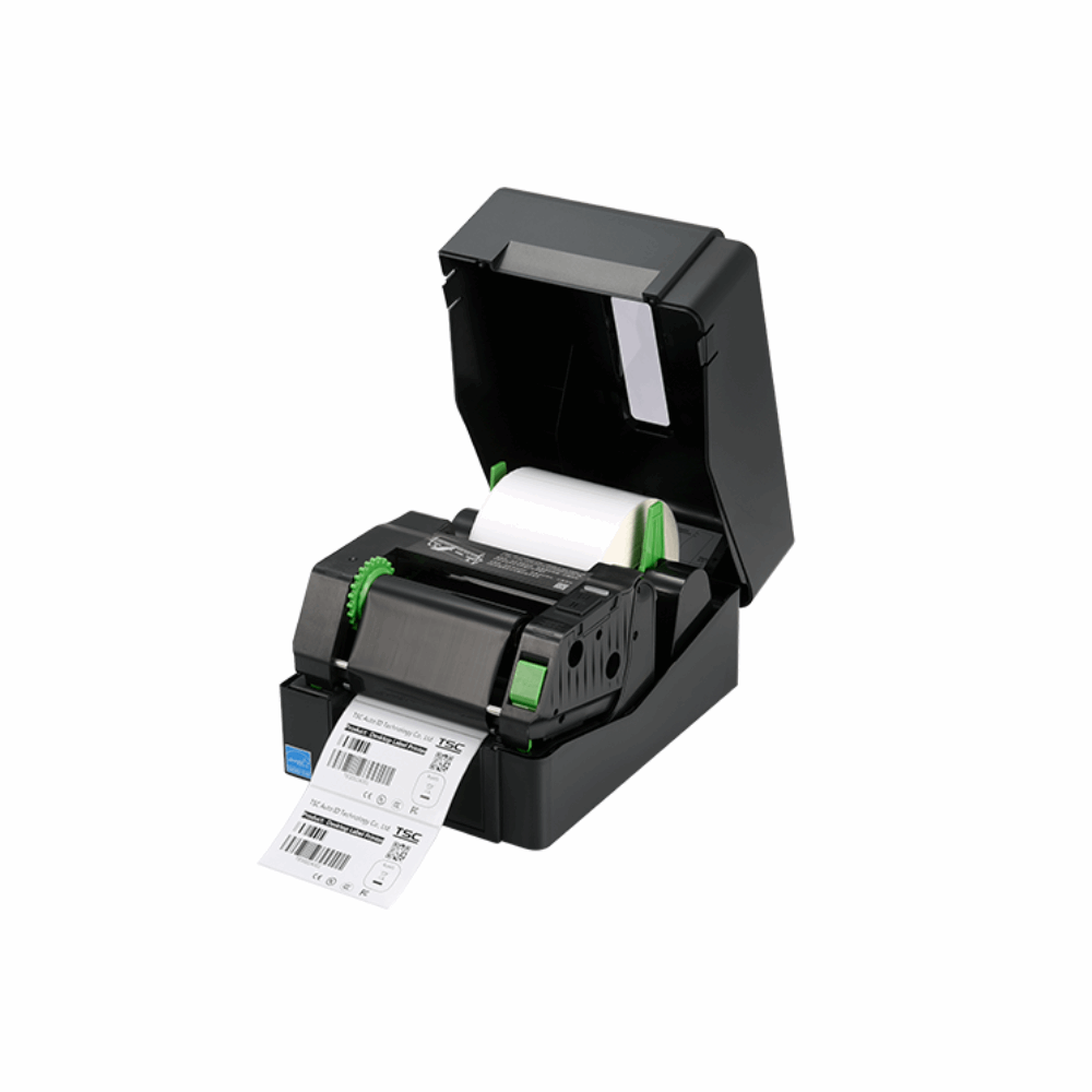 TSC TE 210 – Thermal Transfer Label Printer, 4", 203 dpi, 6ips, 64MB SDRAM, 128MB Flash, USB 2.0, RS232, Ethernet - Top View