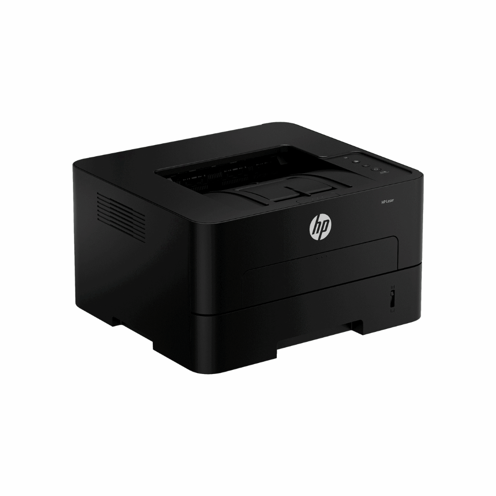 HP Laser 303d (A58WCA) – Monochrome Laser Printer, 30 PPM, Duplex Printing, 30,000 Pages Duty Cycle, 1 Year Warranty - Side View
